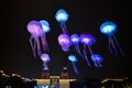 Color jellyfish lighting acaleph  lamp Holiday Plaza Royalty Free Stock Photo